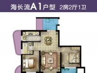 海长流A1户型  两房两厅一厨一卫